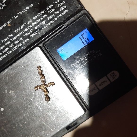 AUTHENTIC GENUINE SOLID 14K YELLOW GOLD DIAMOND 💎 CUT CROSS ✝️ PENDANT CHARM - Picture 4 of 8